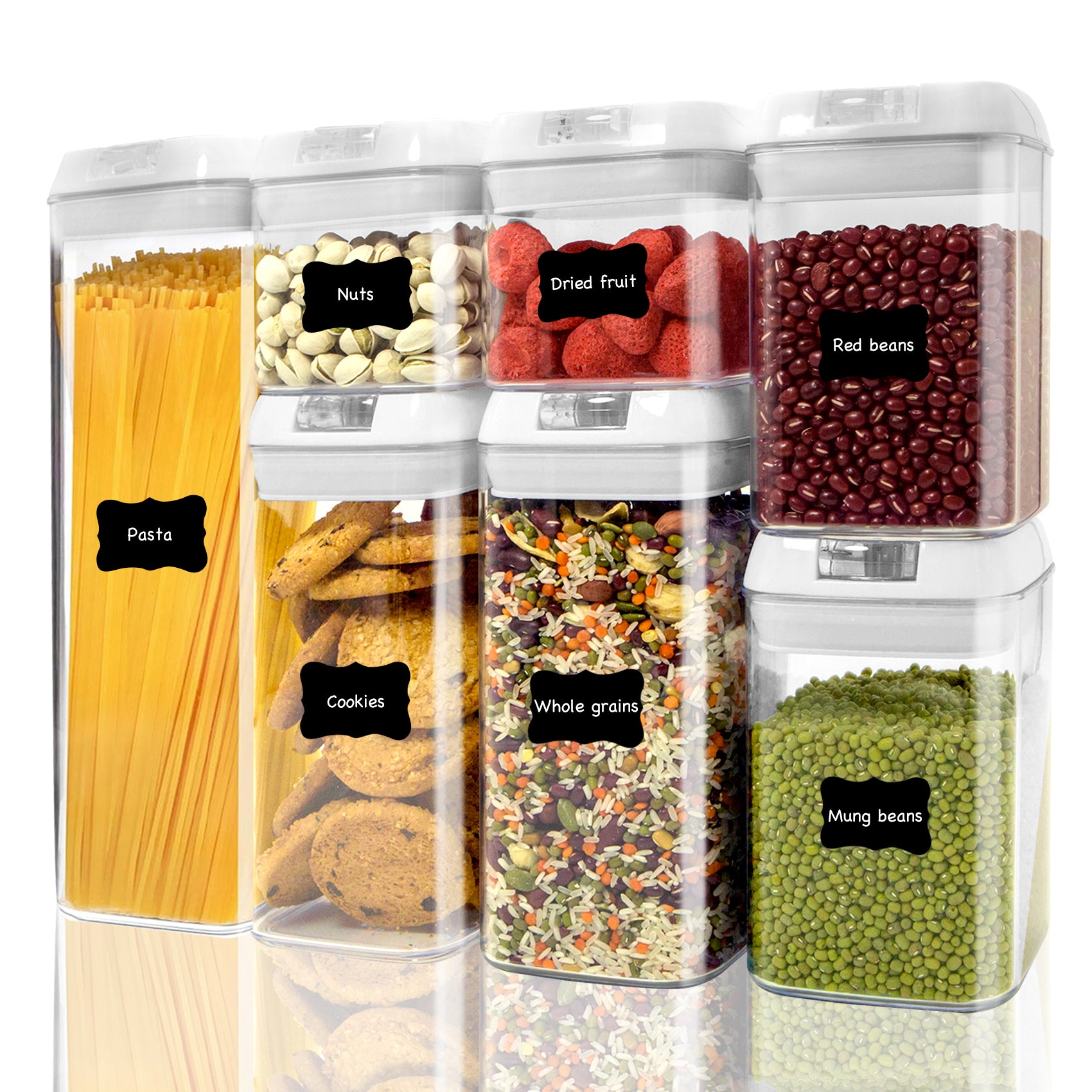 ByteStar Airtight Food Storage Containers Set—BPA-Free Stackable Kitchen Organizer